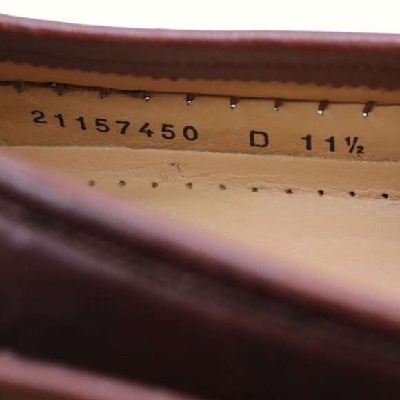 Santoni Italy All Leather Tassel Loafers Brown Moccasins Men's 11.5D Dress Shoes - Picture 6 of 14